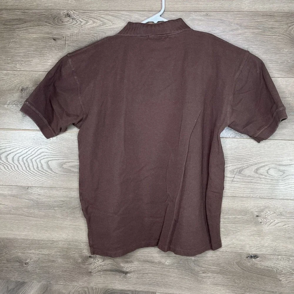 Jamaica Souvenir Polo Shirt Mens XL Brown Short Sleeve Cotton Daily Polo Tag - Picture 7 of 9